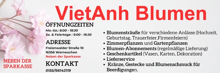Viet Anh Blumen Werneuchen, Blumenladen in Werneuchen
